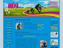 Tablet Screenshot of defiespoir.com